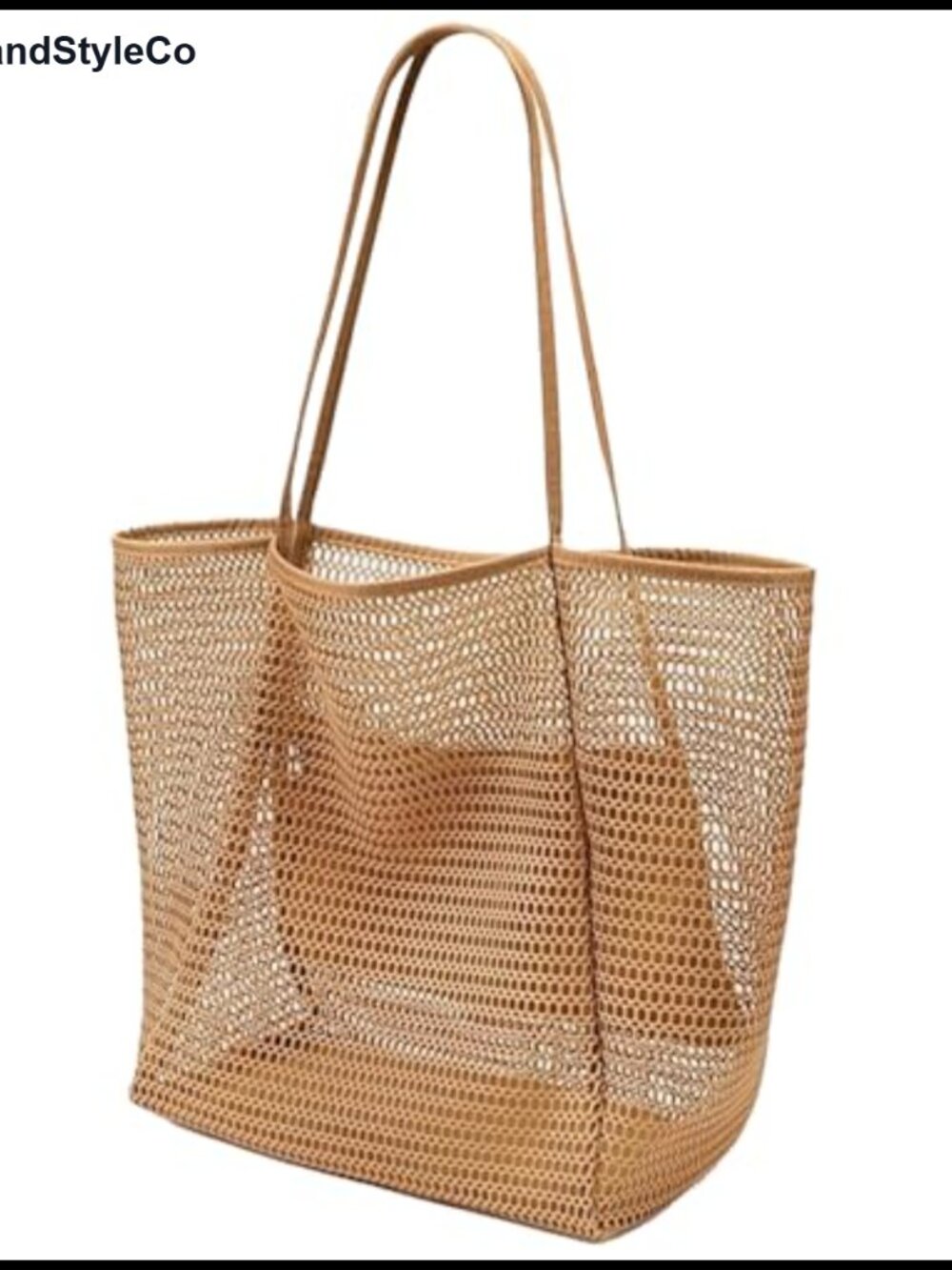 Mesh Beach Bag Travel Tote with Inner Pocket for Pool Vacation